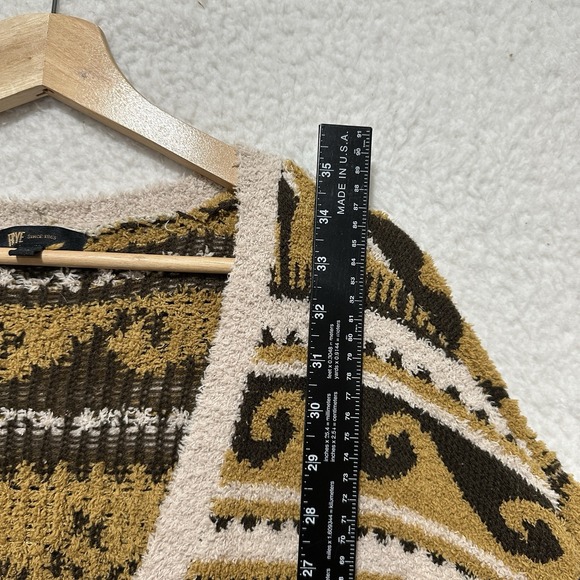 Frye Nordic Brown/Cream Button Front Sweater‎ Women's Size Large - Picture 12 of 12